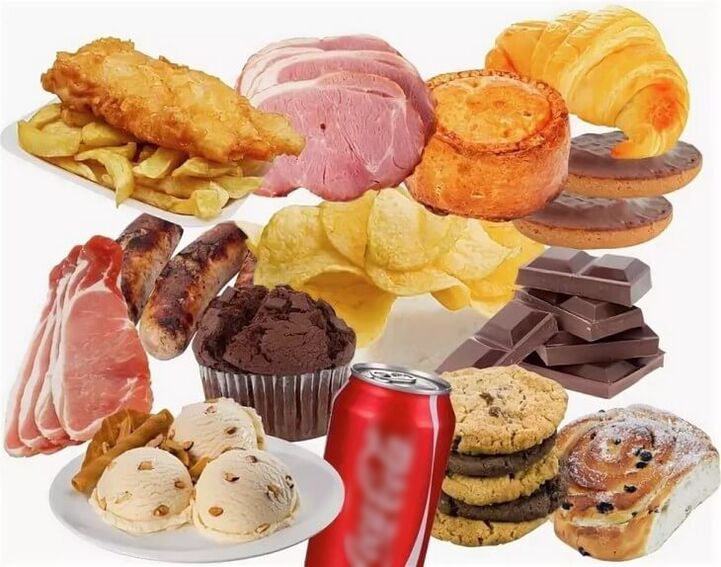 Aliments nocifs interdits pendant le processus de perte de poids. 